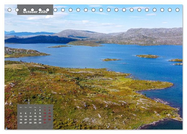 Produktbild: Bird's eye view of Norway (Desk Calendar 2026 DIN A5 landscape), CALVENDO 12 Month DeskCalendar