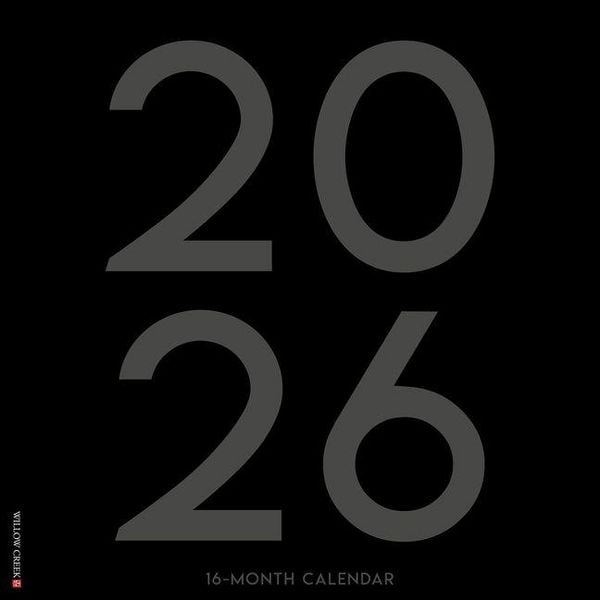 Produktbild: Black & White Professional Large Grid 2026 12 X 12 Wall Calendar