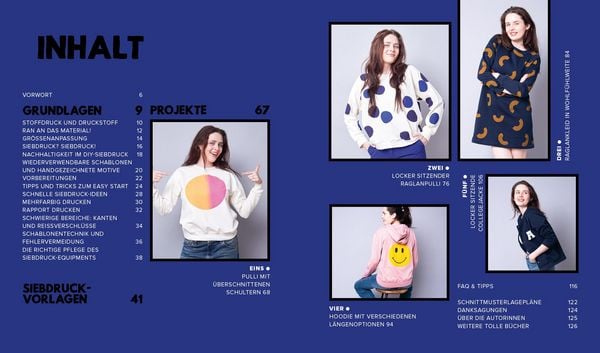 Produktbild: Happy Sweater n&auml;hen &ndash; Siebdrucken super easy! Mit 50 Motivvorlagen von @akkolade.studio
