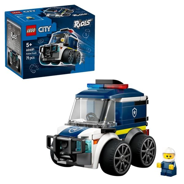 LEGO City Coole Flitzer – Polizei-Truck (60481); Bauset mit Mini-Spielzeugauto und Minifigur