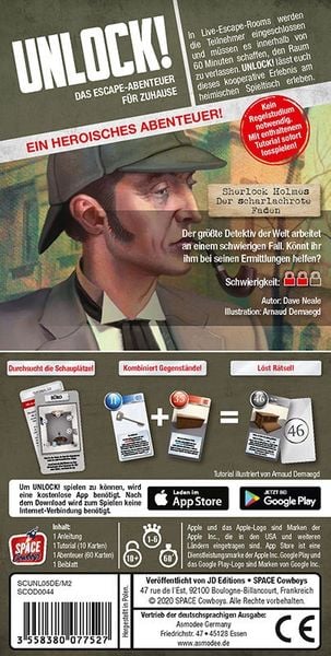 Produktbild: Unlock! Sherlock Holmes: Der scharlachrote Faden (Einzelszenario) Box5B