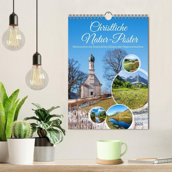 Produktbild: Christliche Natur-Poster 2026 (Wandkalender 2026 DIN A4 hoch), CALVENDO Monatskalender