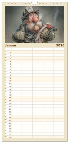 Produktbild: Familienplaner 2026 - Arbeiten bis der Rollator funkt! mit 5 Spalten (Wandkalender, 21 x 45 cm) CALVENDO