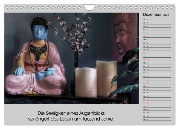 Produktbild: Lebenskraft Buddha (Wandkalender 2026 DIN A4 quer), CALVENDO Monatskalender