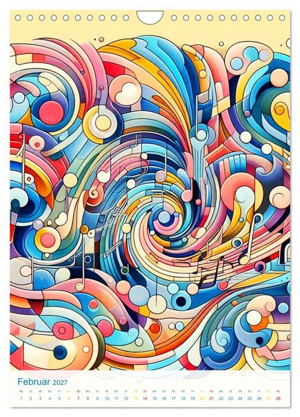 Produktbild: Syn&auml;sthetische Kunst - Musik in Farben und Formen (Wandkalender 2027 DIN A4 hoch), CALVENDO Monatskalender