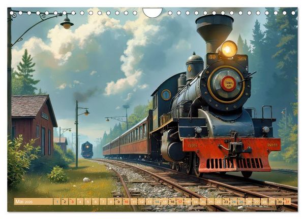Produktbild: Nostalgiez&uuml;ge (Wandkalender 2026 DIN A4 quer), CALVENDO Monatskalender