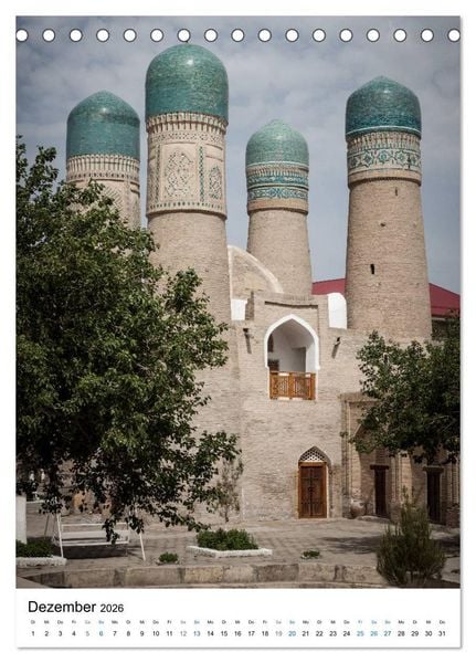 Produktbild: Usbekistan - Faszinierende Architektur entlang der Seidenstra&szlig;e (Tischkalender 2026 DIN A5 hoch), CALVENDO Monatskalender