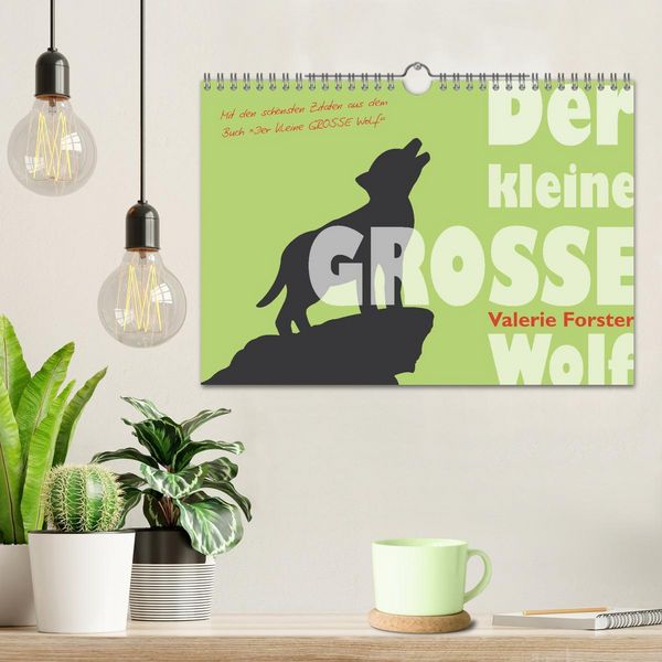 Produktbild: Der kleine GROSSE Wolf - Kalender (Wandkalender 2026 DIN A4 quer), CALVENDO Monatskalender
