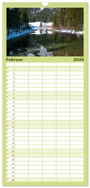 Produktbild: Familienplaner 2026 - Rund um den Hintersee und Zauberwald mit 5 Spalten (Wandkalender, 21 x 45 cm) CALVENDO