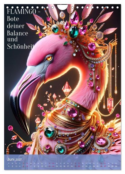 Produktbild: Krafttiere und Kristalle (Wandkalender 2027 DIN A4 hoch), CALVENDO Monatskalender