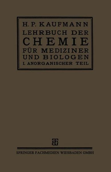 Produktbild: Lehrbuch der Chemie f&uuml;r Mediziner und Biologen