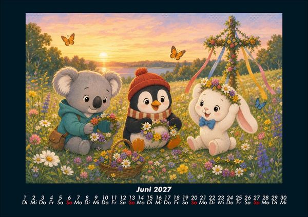 Produktbild: Kiki, Pico & Bouncy feiern durchs Jahr 2027 Fotokalender DIN A4
