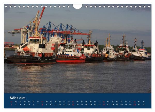 Produktbild: Schlepper im Hamburger Hafen (Wandkalender 2026 DIN A4 quer), CALVENDO Monatskalender