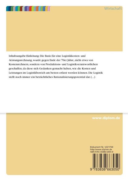 Produktbild: Aktueller Stand und Entwicklungsperspektiven der Logistikkostenrechnung