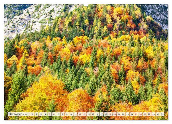 Produktbild: Herbstflammen im Karwendel- und Wettersteingebirge (hochwertiger Premium Wandkalender 2026 DIN A2 quer), Kunstdruck in Hochglanz