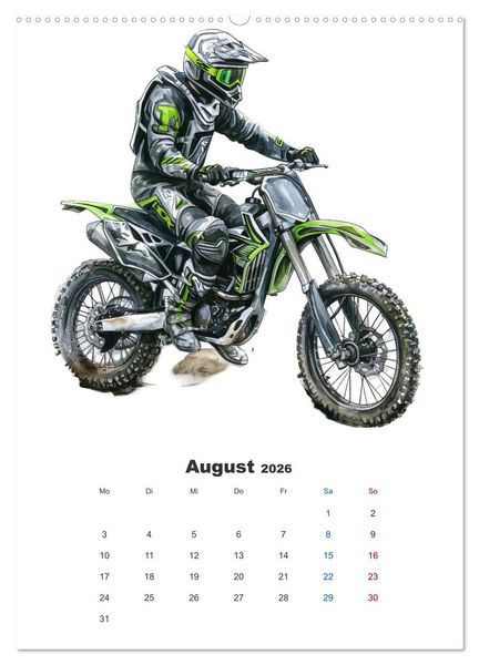 Produktbild: Zweirad Extrem (Wandkalender 2026 DIN A2 hoch), CALVENDO Monatskalender