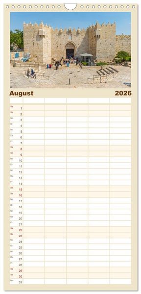 Produktbild: Familienplaner 2026 - Zwischen Tradition und Moderne: Israel mit 5 Spalten (Wandkalender, 21 x 45 cm) CALVENDO