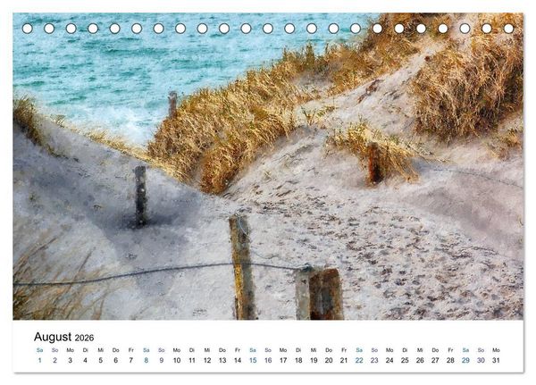 Produktbild: Landschaften auf dem Dar&szlig; in &Ouml;lfarben (Tischkalender 2026 DIN A5 quer), CALVENDO Monatskalender