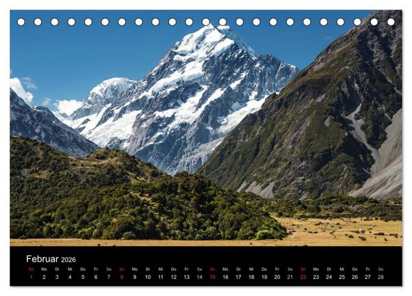 Produktbild: Neuseeland - Paradies am anderen Ende der Welt (Tischkalender 2026 DIN A5 quer), CALVENDO Monatskalender