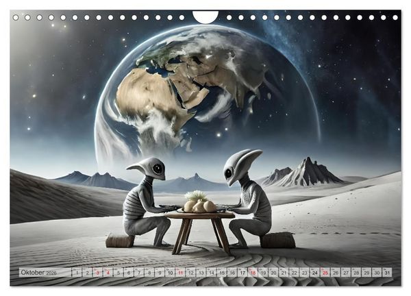 Produktbild: Aliens auf Tour (Wandkalender 2026 DIN A4 quer), CALVENDO Monatskalender