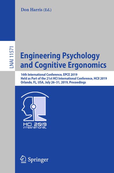 Produktbild: Engineering Psychology and Cognitive Ergonomics