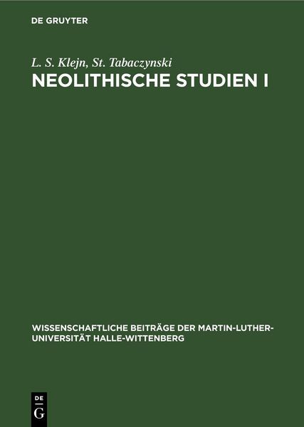 Produktbild: Neolithische Studien I