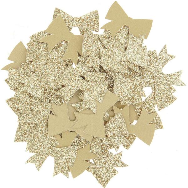 Produktbild: Streudekoration Schleifen, Gold Glitzer,