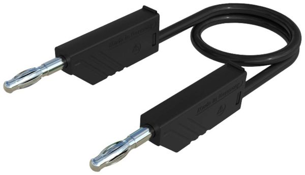 Produktbild: Hirschmann Test & Measurement CO MLN 25/1 Messleitung Lamellenstecker 4 mm Lamellenstecker 4 mm 25.00 cm Schwarz 1 St.