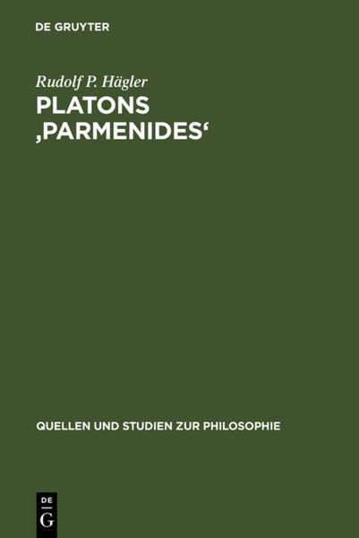 Produktbild: Platons 'Parmenides'
