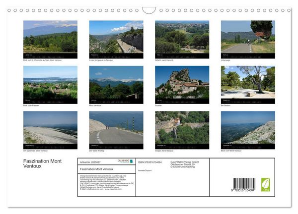 Produktbild: Faszination Mont Ventoux (Wandkalender 2026 DIN A3 quer), CALVENDO Monatskalender