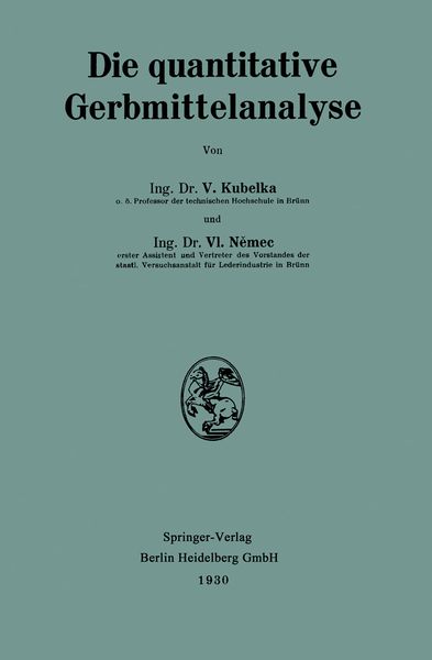 Produktbild: Die quantitative Gerbmittelanalyse