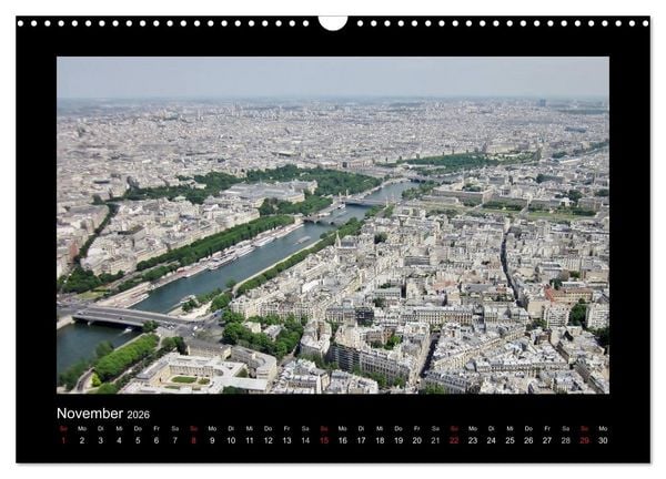 Produktbild: Paris von oben (Wandkalender 2026 DIN A3 quer), CALVENDO Monatskalender
