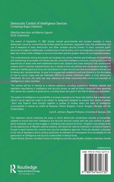 Produktbild: Democratic Control of Intelligence Services