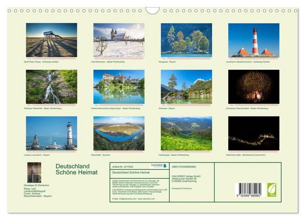 Produktbild: Deutschland Sch&ouml;ne Heimat (Wandkalender 2027 DIN A3 quer), CALVENDO Monatskalender