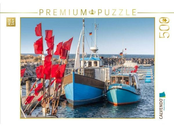 CALVENDO Puzzle Fischerboote im Hafen von Kühlungsborn an der Ostsee | 500 Teile Lege-Größe 48 × 36 cm Foto-Puzzle für Erwachsene