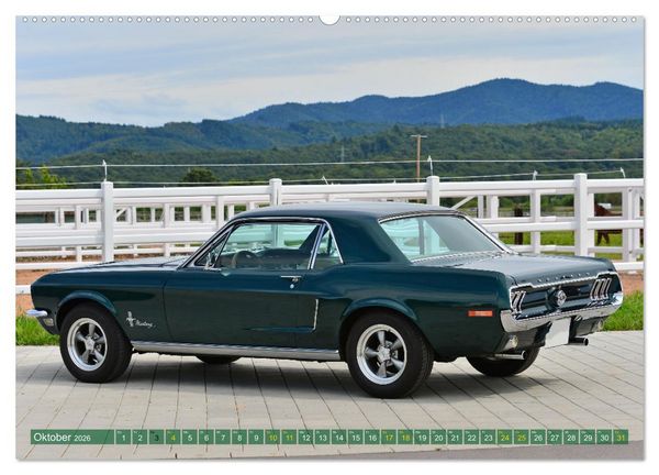 Produktbild: Ein Pony zum verlieben - Ford Mustang 1968 (hochwertiger Premium Wandkalender 2026 DIN A2 quer), Kunstdruck in Hochglanz