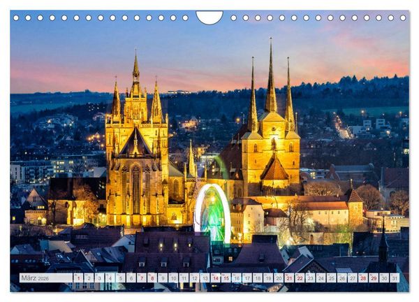 Produktbild: Erfurt. Perle Th&uuml;ringens. (Wandkalender 2026 DIN A4 quer), CALVENDO Monatskalender