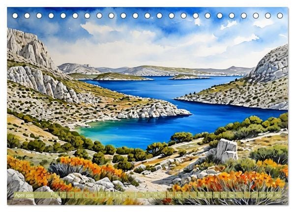 Produktbild: Urlaubsparadies Kroatien (Tischkalender 2026 DIN A5 quer), CALVENDO Monatskalender