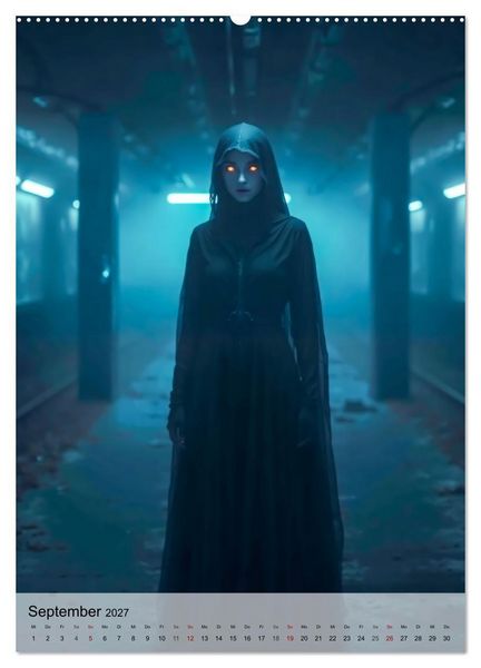 Produktbild: Kreaturen der Dunkelheit - Urbane Horror Mythen (hochwertiger Premium Wandkalender 2027 DIN A2 hoch), Kunstdruck in Hochglanz