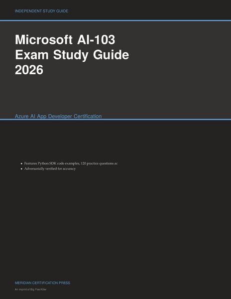 Produktbild: Microsoft AI-103 Exam Study Guide 2026
