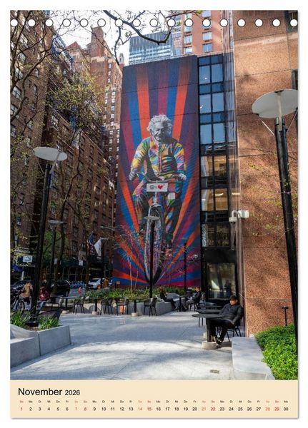 Produktbild: Walls of New York &ndash; Street Art in Farbe (Tischkalender 2026 DIN A5 hoch), CALVENDO Monatskalender