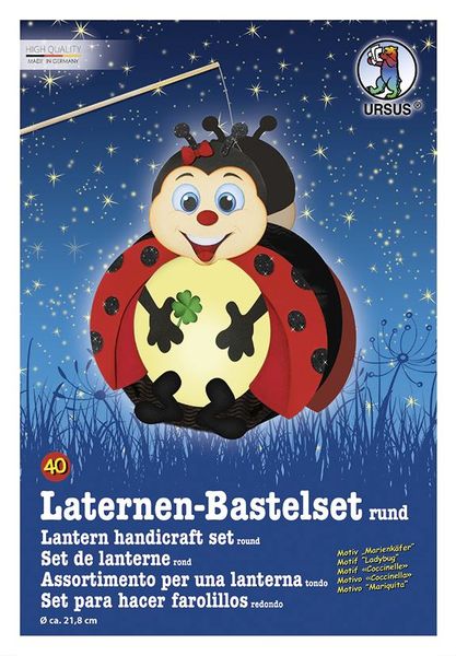 Produktbild: URSUS Laternenzeit Laternen-Bastelset rund Marienk&auml;fer
