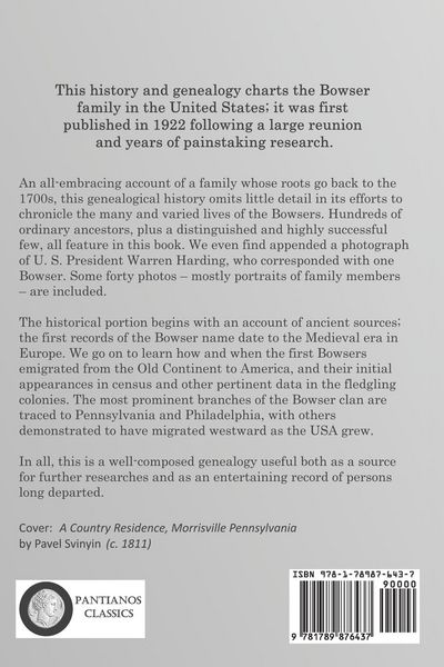 Produktbild: The Bowser Family History