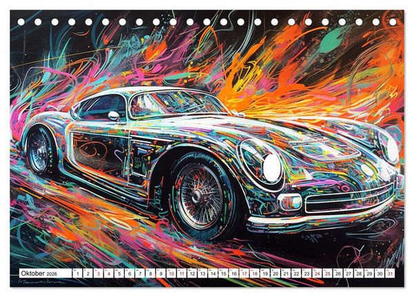 Produktbild: Neon Speed (Tischkalender 2026 DIN A5 quer), CALVENDO Monatskalender
