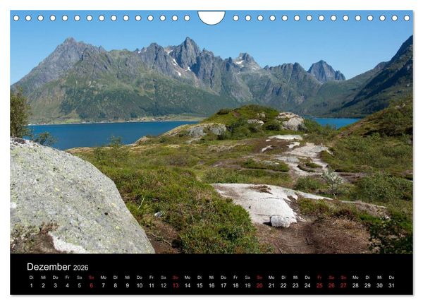 Produktbild: Landschaften Norwegens zwischen Polarkreis und Nordkap (Wandkalender 2026 DIN A4 quer), CALVENDO Monatskalender