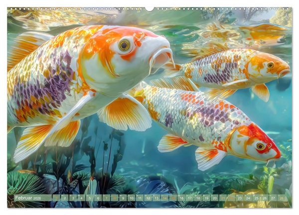 Produktbild: Kois - Ein Juwel unter Fischen (hochwertiger Premium Wandkalender 2026 DIN A2 quer), Kunstdruck in Hochglanz