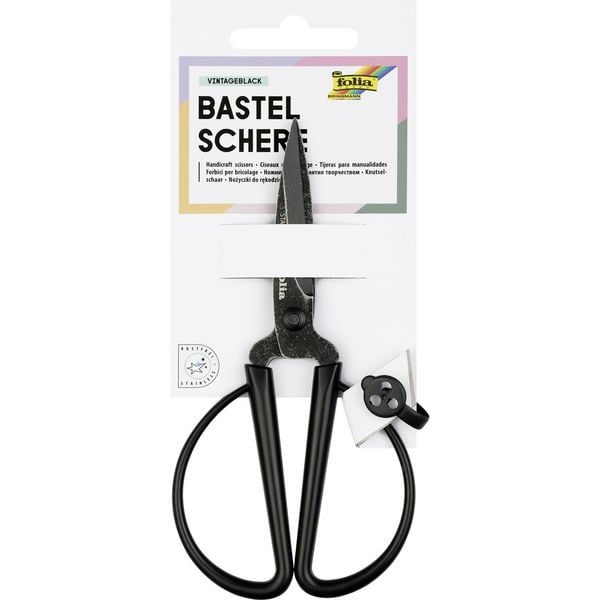 Produktbild: folia Bastelschere vintageblack 14,5cm