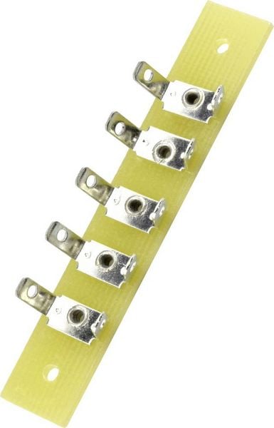 TRU Components Lötleiste einreihig Polzahl Gesamt 5 Epoxyd (L x B x H) 59 x 10 x 1.6mm 1St.