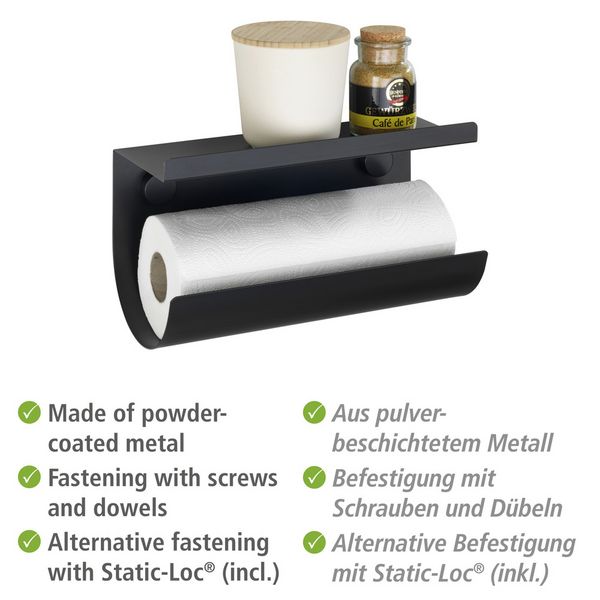 Produktbild: Rollenhalter Mod. Jet, aus pulverbeschichtetem Metall