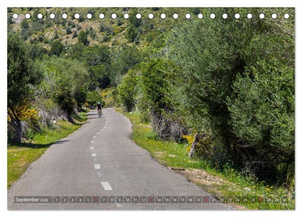 Produktbild: Mallorca: Die sch&ouml;nsten Landschaften f&uuml;r Rennradfahrer (Tischkalender 2026 DIN A5 quer), CALVENDO Monatskalender